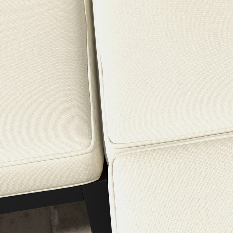 14 Piece Garden Furniture Cushion Set for Dining Chairs Water Resistant Cream