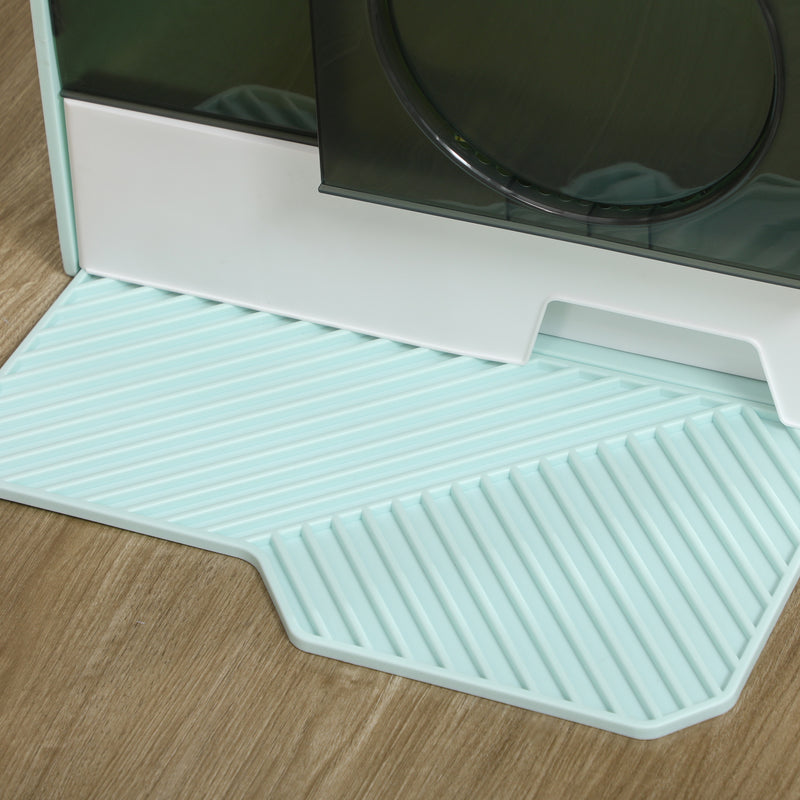 Covered Cat Litter Box with Scoop for Odour Control and Privacy, Light Blue