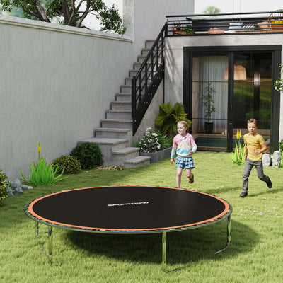 Trampoline Replacement Mat with Spring Tool 42 V-Hooks for 8ft Trampoline Orange by SPORTNOW AOSOM