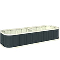 Raised Garden Bed for Easy and Safe Home Planting with Tool-Free Assembly, Dark Grey Outsunny