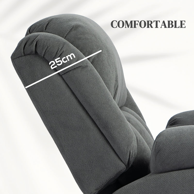 Electric Recliner Chair With Lift Assist and Massage for Easy Standing and Relaxing Grey