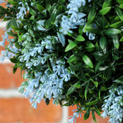 Set of 2 UV Protected Artificial Topiary Balls for Indoor and Outdoor Decor Blue AOSOM