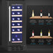 Black 19 Bottle Wine Fridge with Wooden Rack and Adjustable Temperature by HOMCOM