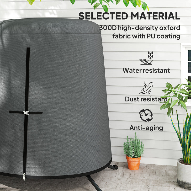 Grey Hanging Egg Chair Protective Cover 196 x 230 cm Weatherproof by Outsunny