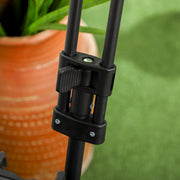 Folding Steel Frame Garden Trolley with 95L Capacity and Handle for Outdoor Use