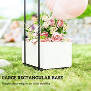 Garden Arch for Patios and Hard Surfaces with Stable Base for Events and Climbing Plants Black Outsunny