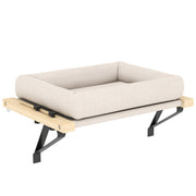 Adjustable Cat Radiator Hammock Bed With Washable Cushion For Indoor Use Cream White