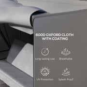 Grey Three Seater Swing Chair Protective Cover 205 x 124cm by Outsunny