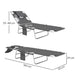 Dark Grey Reclining Sun Lounger with Face Hole for Outdoor Comfort by Outsunny