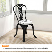 Outdoor Seat Cushions Set of 4 for Pressure Relief and Safer Garden Chairs White Outsunny