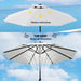 Cream 3m Replacement Parasol Canopy UPF 50 Plus with Top Vent Fits 8 Rib Frames by Outsunny