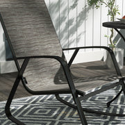 Ergonomic Garden Rocking Chair with High Back and Armrests for Patio or Balcony by Outsunny