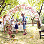 Metal Garden and Event Arch for Weddings Parties and Climbing Plants Gold Tone AOSOM
