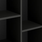 Black 2 Tier Bookshelf with 5 Storage Compartments by HOMCOM