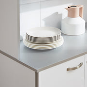 Freestanding Kitchen Storage Cabinet With Drawer And Adjustable Shelves For Dining Room White