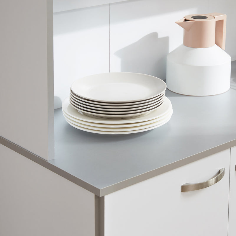 Freestanding Kitchen Storage Cabinet With Drawer And Adjustable Shelves For Dining Room White