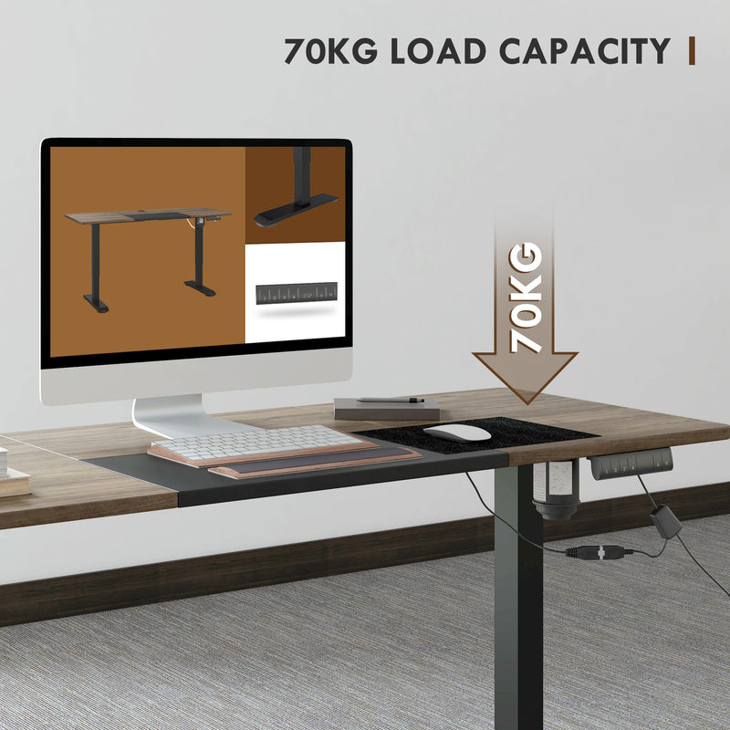 140x70cm Electric Standing Desk Adjustable Height 72-116cm With LED Display For Home Office