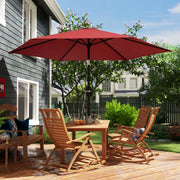 Wine Red Garden Parasol with Tilt and Crank, Sun Protection and UPF30+ Shade Outsunny