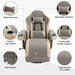 HOMCOM Manual Recliner Armchair PU Leather Lounge Chair w Adjustable Leg Rest, 135Â° Reclining Function, 360Â° Swivel, Grey