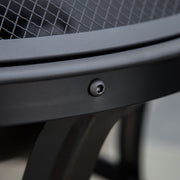 Outsunny Outdoor Fire Pit, Firepit with Mesh Lid, Poker, for Camping, Bonfire, Picnic, Black AOSOM