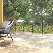 Flexible Metal Garden Border Fence for Shaping Paths and Flower Beds Black Outsunny