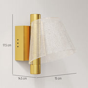 Gold LED Wall Lights 2 Pack with Adjustable Colour Temperature for Bedroom or Hallway