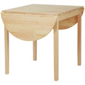 Natural Wooden Drop-Leaf Dining Table Seats 4-6 by HOMCOM