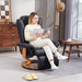 Black Faux Leather Executive Recliner Chair with Padded Armrests For Home or Office by HOMCOM
