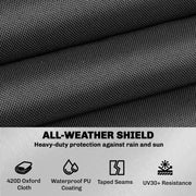 V Shaped Outdoor Furniture Cover Waterproof for Corner Sofa with Air Vents Black Outsunny