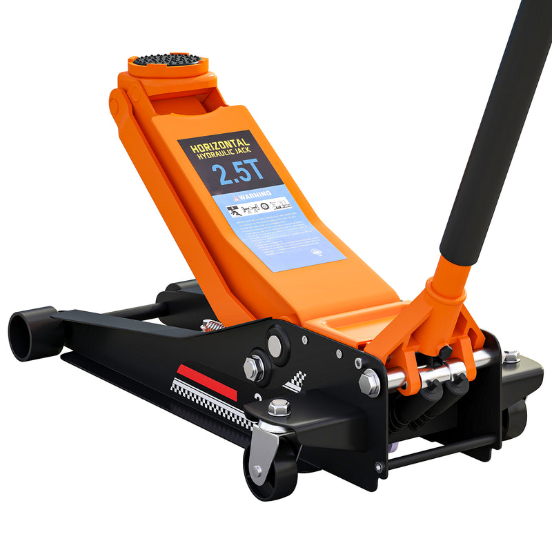 Hydraulic Trolley Jack for Easy Car Maintenance and Tyre Changes 2.5 Ton Orange AOSOM