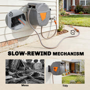 Retractable Garden Hose Reel With 40m Tangle Free Hose for Easy Watering and Cleaning Orange Outsunny
