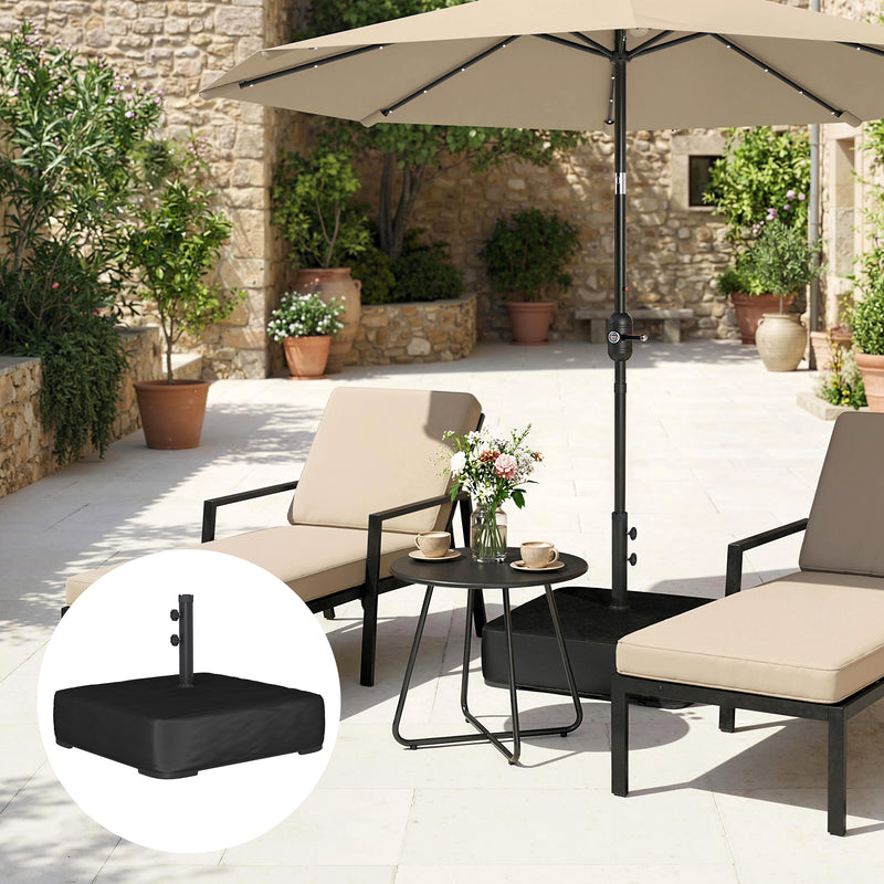 Umbrella Base for Garden and Patio Secure Heavy Duty Parasol Stand Easy Fill Black