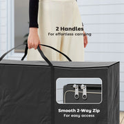Black 720L Waterproof Garden Cushion Storage Bag for Outdoor Furniture by Outsunny