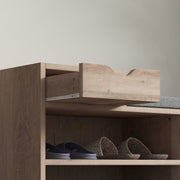 Grey Multi Compartment Shoe Bench with Cushioned Seat by HOMCOM