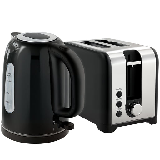 Toaster and Kettle Set with Fast Boil and Even Toasting for Easy Mornings Black