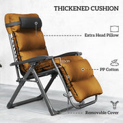 Set of Two Brown Reclining Sun Loungers with Cushions for Garden and Patio by Outsunny