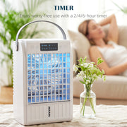 Portable Air Conditioner and Mini Fan with Humidifier for Bedrooms and Offices White AOSOM