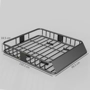 Steel Roof Rack Cargo Basket With Wind Fairing For Cars and SUVs 90kg Capacity, Black