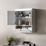 Wall Mounted Bathroom Cabinet With Adjustable Shelf For Organised Storage, White