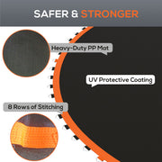 Replacement Trampoline Mat with Spring Tool 72 V Hooks for 12ft Trampoline 14cm Springs Orange by SPORTNOW AOSOM