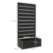 Black Garden Planter Box with Back Trellis 34 x 69.5cm by Outsunny