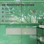 Large Walk-In Polytunnel Greenhouse 19 x 9.8ft for Plant Growth by Outsunny