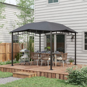 Grey 3x3m Garden Gazebo with Steel Frame and Sunshade Canopy by Outsunny