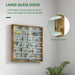 Rustic Brown 7 Tier Wall Display Cabinet With Glass Doors and Adjustable Shelves by HOMCOM