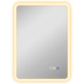 50 x 70 cm LED Bathroom Mirror with Bluetooth and Backlit Lighting in Silver by Homcom
