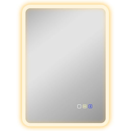 50 x 70 cm LED Bathroom Mirror with Bluetooth and Backlit Lighting in Silver by Homcom