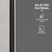 Dark Grey Outdoor Privacy Screen with Wheels 183 x 181cm Ideal for Garden or Patio