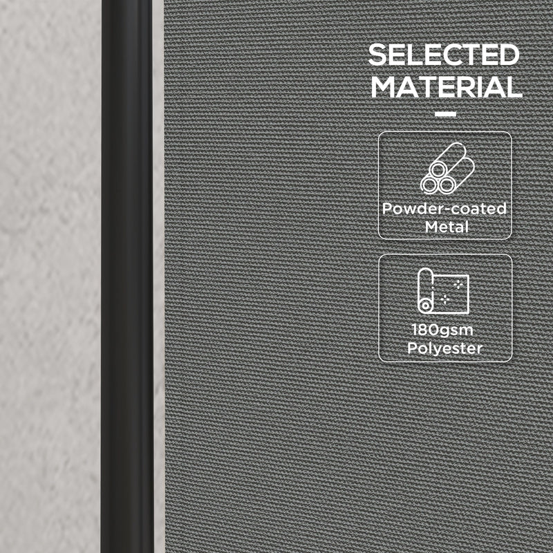 Dark Grey Outdoor Privacy Screen with Wheels 183 x 181cm Ideal for Garden or Patio