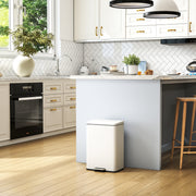 20L Pedal Bin with Soft Close Lid and Removable Inner Bucket for Home or Office Cream