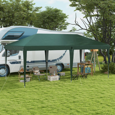 Green 6 x 3 m Pop Up Gazebo with Steel Frame for Outdoor Events by Outsunny